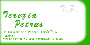 terezia petrus business card